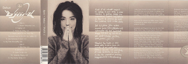Image of Back Cover of Cassette - VG/VG+ - BJ RK, Debut (One Little Indian; TPLP31 C, UK 1993, First Version), ,  - 2316204C