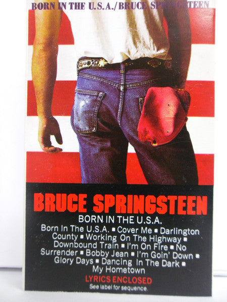 Image of Front Cover of Cassette - VG+/VG+ - BRUCE SPRINGSTEEN, Born In The U.S.A. (CBS Orange/Yellow; 40-86304, UK 1984, Black Shell With Larger Window, No Timing Numbers), ,  - 2316205C
