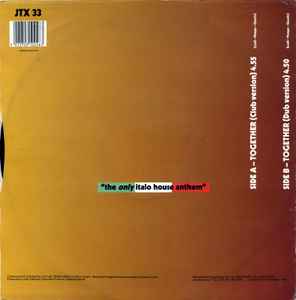 Image of Back Cover of 12" - VG+/VG - SMALLAGE, Together (Jack Trax ; JTX 33, UK 1990, Picture Sleeve), strong VG. price sticker front sleeve - v. minor,  - 2346132S