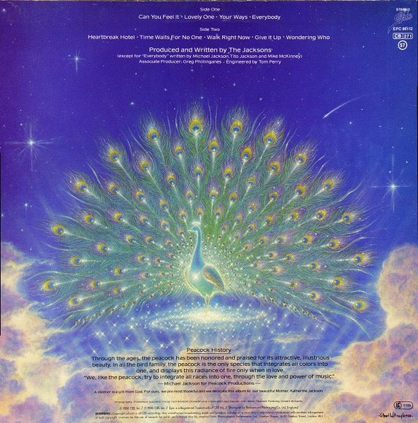 Image of Back Cover of LP - VG/G+ - THE JACKSONS, Triumph (Epic; EPC 86112, UK 1980, Inner), Light Marks only.,  - 2316290C