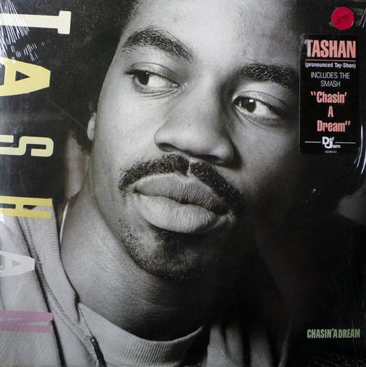 Image of Front Cover of LP - VG+/VG+ - TASHAN, Chasin' A Dream (Def Jam Recordings; BFC 40289, US 1986, Inner), Sleeve still in stickered shrink but hole punched. Disc is clean!,  - 2316292C