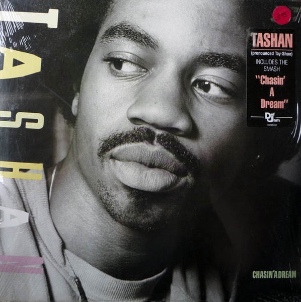 Image of Front Cover of LP - VG+/VG+ - TASHAN, Chasin' A Dream (Def Jam Recordings; BFC 40289, US 1986, Inner), Sleeve still in stickered shrink but hole punched. Disc is clean!,  - 2316292C