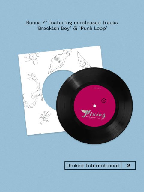 Image of Label Cover of LP - NEW/NEW - PIXIES, Trompe le Monde - Dinked Edition (4AD; 4AD0904LPXE, UK 2026 Reissue, Dinked International No.2, Sky Blue Vinyl, Bonus 7", Dinked International gold foil sticker & OBI strip, Remastered audio by Kevin Vanbergen, Limited pressing of 3400), , Continuing their 40th anniversary celebrations, Pixies announce previously unreleased songs dating from 1987 to 1991 as part of remasters of their albums Bossanova and Trompe le Monde being released on 11th September. In addi