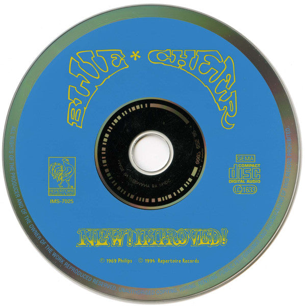 Image of Label Cover of CD - VG+/VG+ - BLUE CHEER, New! Improved! (Repertoire Records; IMS 7025, Germany 1994 Reissue, Jewel Case), ,  - 2316283C