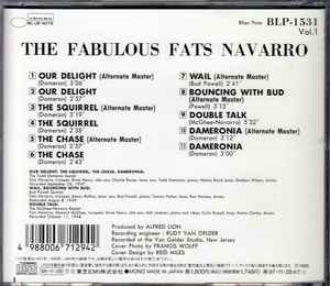 Image of Back Cover of CD - VG+/VG+ - FATS NAVARRO, The Fabulous Fats Navarro Volume 1 (Blue Note; TOCJ-1531, Japan 1995, Jewel Case), Missing Obi strip.,  - 2336121E