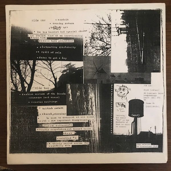 Image of Back Cover of LP - VG+/VG+ - HOOD, Cabled Linear Traction (Fluff; arc 1, UK 1994, White Label, Pasted Prints On Plain Sleeve, Insert, Sticker, Limited Edition of 200), ,  - 2326131E