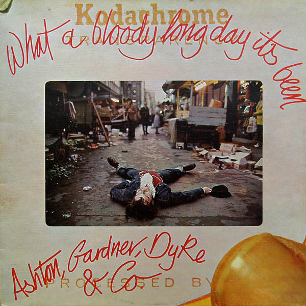 Image of Front Cover of LP - VG+/EX - ASHTON, GARDNER, DYKE & CO., What A Bloody Long Day It's Been (Capitol Records ; EA-ST 22862, UK 1972, Textured Gatefold Sleeve), Company Inner,  - 2326129E