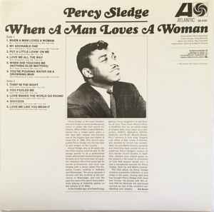 Image of Back Cover of LP - EX/EX - PERCY SLEDGE, When A Man Loves A Woman (Atlantic; SD 8125, Canada ), Import sticker on back of sleeve.,  - 2326159E