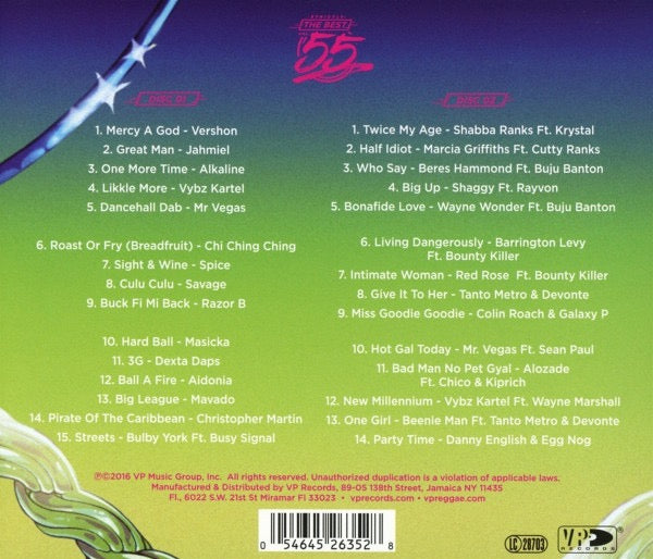 Image of Back Cover of 2xCD - VG+/VG+ - VARIOUS, Strictly The Best 55 (VP Records; VP2635, 	US 2016, Jewel Case), ,  - 2336008E