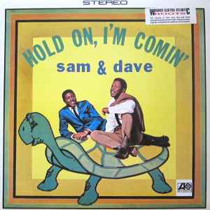 Image of Front Cover of LP - EX/EX - SAM & DAVE, Hold On, I'm Comin' (Atlantic; SD 7708, Canada ), Sleeve in shrinkwrap (opened). Import stickers on back of sleeve.,  - 2326161E