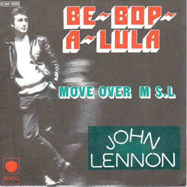 Image of Front Cover of 7" - VG+/EX - JOHN LENNON, Be-Bop-A-Lula / Move Over M S.L (Apple Records ; 2C 004-05899, France 1975, Picture Sleeve), Edge Wear,  - 2326128E