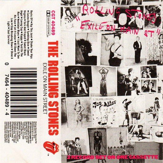 Image of Front Cover of Cassette - VG+/VG+ - THE ROLLING STONES, Exile On Main Street (Rolling Stones Records; CGT 40489, 	US 1987, J - Card), ,  - 2336009E
