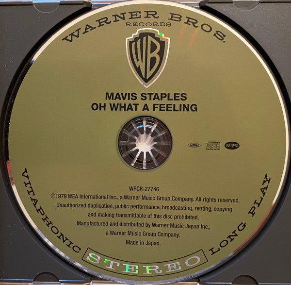 Image of Label Cover of CD - M/M - MAVIS STAPLES, Oh What A Feeling (Warner Bros. Records; WPCR-27746, Japan 2014, Digipak), ,  - 2336161E