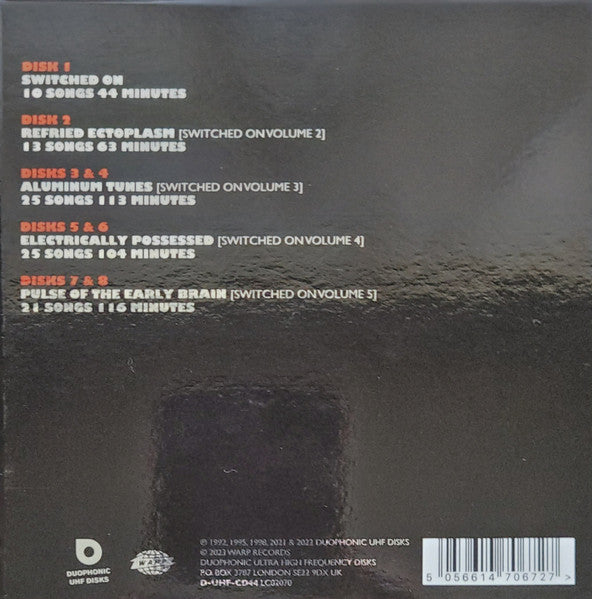 Image of Back Cover of 8xCD - VG/G+ - STEREOLAB, Switched On Volumes 1-5 (Duophonic Ultra High Frequency Disks; D-UHF-CD44, UK 2024), Discs 2, 3, 4 marked. Slight storage wear to box. Everything else in great condition. ,  - 2356272S