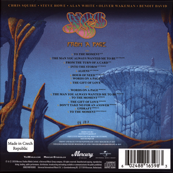 Image of Back Cover of 2xCD - M/M - YES, From A Page (Expanded And Remastered Edition) (Mercury Studios; 00602488165983, Worldwide 2026 Reissue, Clam Shell Box, Poster & Art Cards), SEALED,  - 2336125E