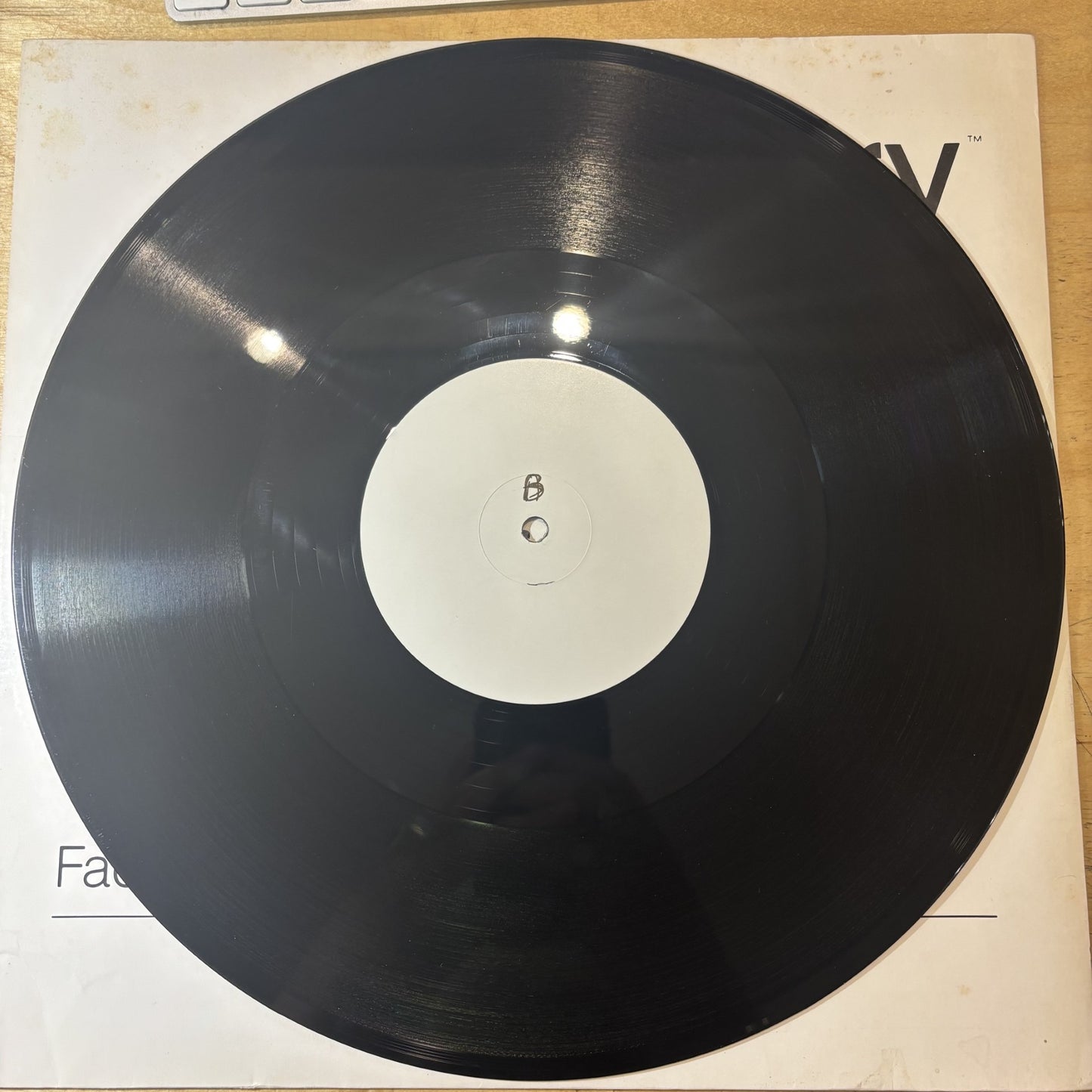 Image of Label Cover of 12" - VG/VG - HAPPY MONDAYS, Loose Fit (Remix) (Factory; FAC-312, UK 1991, White Label Promo, Factory 'White Label' Sleeve With Hand Written Info), Hairline marks, Light foxing to sleeve,  - 2316341C