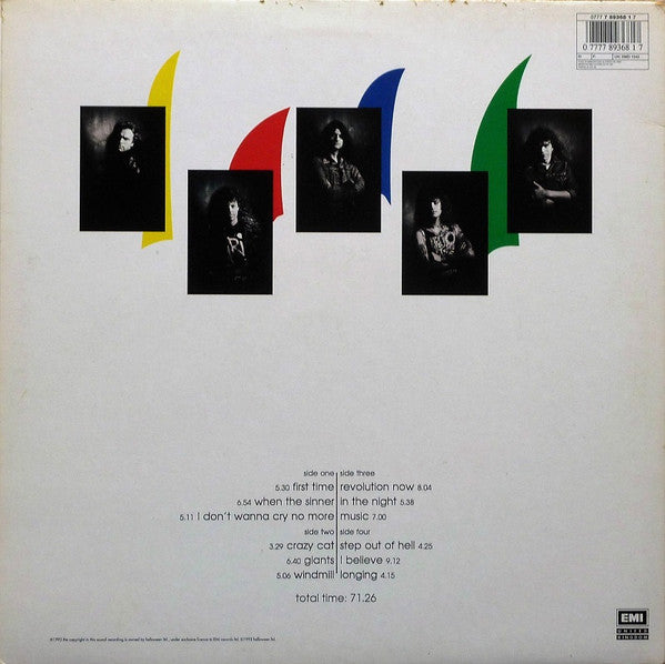 Image of Back Cover of 2xLP - VG+/VG - HELLOWEEN, Chameleon (EMI United Kingdom; 0 7777 89368 1 7, UK 1993, Gatefold, 2 Inners), A few light hairlines, nothing serious.,  - 2326244E