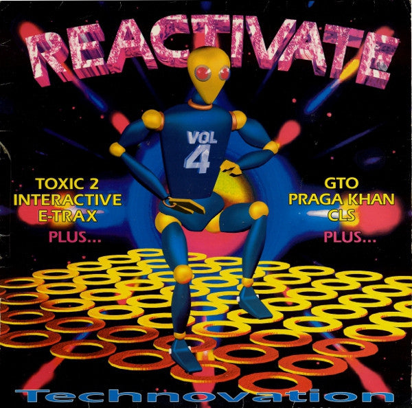 Image of Front Cover of LP - VG+/VG - VARIOUS, Reactivate Vol 4 - Technovation (React; REACT LP6, UK 1992, Picture Sleeve, Inner), ,  - 2326098E