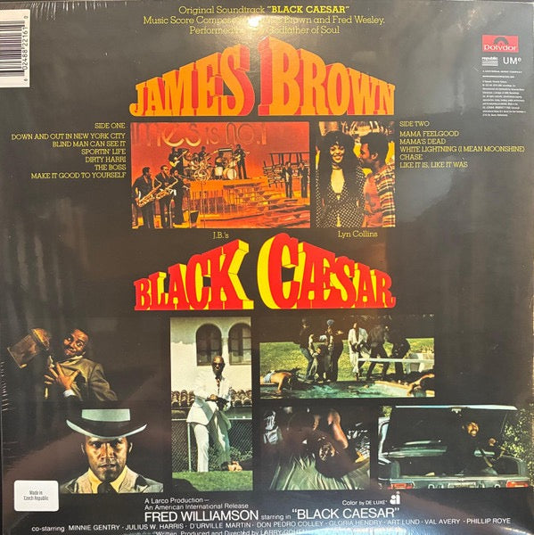Image of Back Cover of LP - NEW/NEW - JAMES BROWN, Black Caesar (Polydor; 00602567717560, Europe 2026 Reissue, Die-cut Sleeve, Limited Edition, Stereo, Red Vinyl), ,  - 2336171E