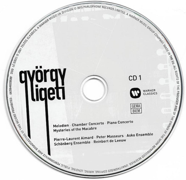 Image of Label Cover of 5xCD - VG+/EX - GY RGY LIGETI, The Ligeti Project (Warner Classics; 0825646028580, Europe 2015, Box Set, Booklet), ,  - 2336202E