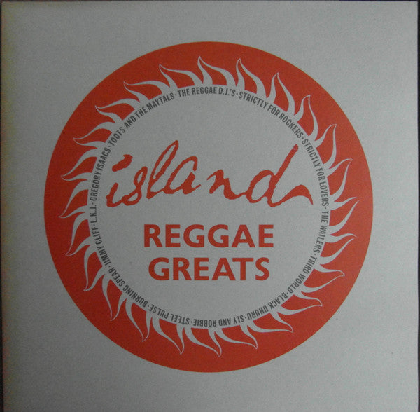 Image of Front Cover of 12" - VG+/EX - VARIOUS ARTISTS, Island Reggae Greats (Island Records; IRGS 1, UK 1985), ,  - 2346252S