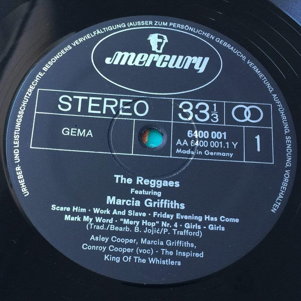 Image of Label Cover of LP - VG+/EX - THE REGGAES FEATURING MARCIA GRIFFITHS, The Reggaes featuring Marcia Griffiths (Mercury; 6400 001, Germany 1971), ,  - 2346254S
