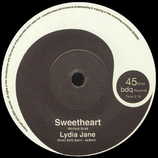 Image of Front Cover of 7" - /VG+ - LYDIA JANE, Sweetheart / Loser (BDQ Records; BDQ008, UK 2024), ,  - 2316489C