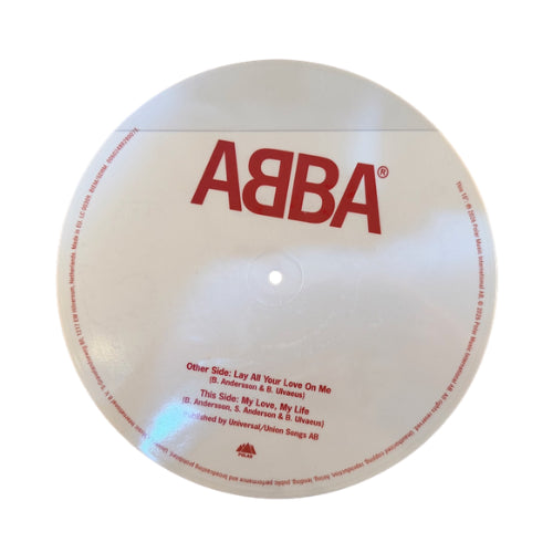 Image of Label Cover of 10" - NEW/NEW - ABBA, Lay All Your Love On Me (Polar; 00602488280075, Europe 2026, 45 RPM, Limited Edition, Picture Disc), , A - Lay All Your Love On MeB - My Love, My Life - 2336182E