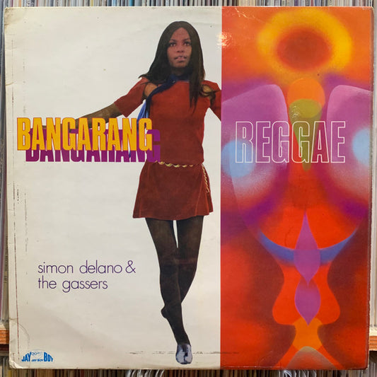 Image of Front Cover of LP - VG/G+ - SIMON DELANO & THE GASSERS, Bangarang Reggae (Jay Boy; JSX2001, UK 1970, Laminated Front Sleeve), Lots of light marks and scuffs, plays fine. WOL. Wear on back sleeve.,  - 2346285S