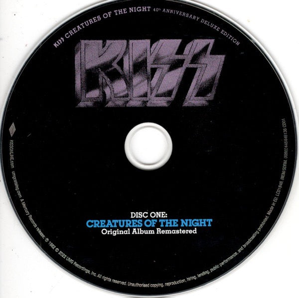 Image of Label Cover of 2xCD - M/M - KISS, Creatures Of The Night (Mercury; 00602448055224, Europe 2022 Reissue, Double Digipak), Still SEALED In Stickered Shrinkwrap,  - 2316467C