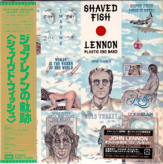 Image of Front Cover of CD - VG+/VG+ - LENNON/PLASTIC ONO BAND, Shaved Fish (Apple Records; TOCP-70398, Japan 2007, Card Sleeve, Inner & Insert), With Obi,  - 2336213E