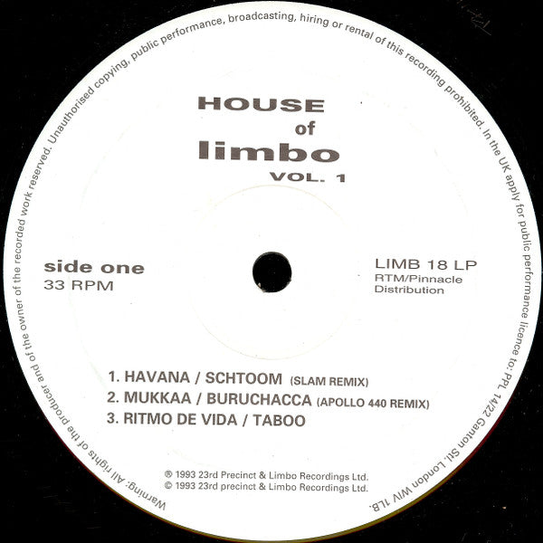 Image of Label Cover of 2xLP - VG/VG+ - VARIOUS, House Of Limbo Vol. 1 (Limbo Records; Limb 18 LP, UK 1993, Gatefold), ,  - 2326314E