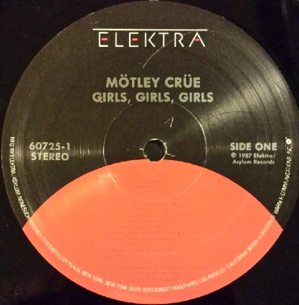Image of Label Cover of LP - VG/VG - M TLEY CR E, Girls, Girls, Girls (Elektra; 60725-1, US 1987, Inner), ,  - 2326293E