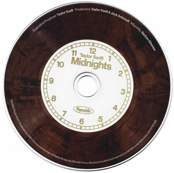 Image of Label Cover of CD - VG+/EX - TAYLOR SWIFT, Midnights (Republic Records; 2445790128, Europe 2022, Jewel Case), ,  - 2336220E
