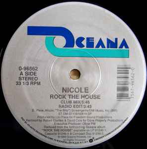 Image of Label Cover of 12" - VG+/VG - NICOLE, Rock The House (Oceana Records; 0-96562, US 1989, Picture Sleeve), still in shrink - opened w/ hype sticker,  - 2346364S