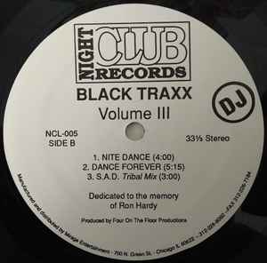 Image of Back Cover of 12" - /VG - BLACK TRAXX, Volume III (Night Club Records; NCL-005, US 1992), ,  - 2346352S
