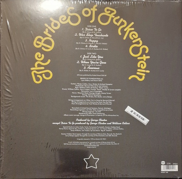 Image of Back Cover of LP - VG+/VG+ - THE BRIDES OF FUNKENSTEIN, Funk Or Walk (BGP Records; HIQLP 148, UK 2025 Reissue, Inner, Yellow Transparent Vinyl), Still In Opened Shrinkwrap,  - 2316545C