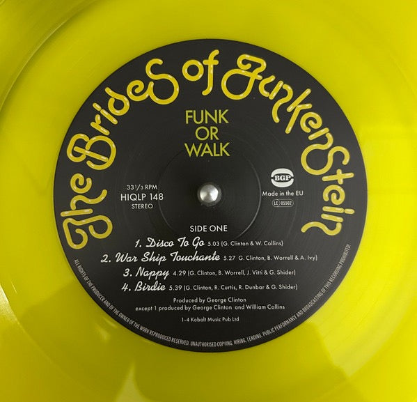 Image of Label Cover of LP - VG+/VG+ - THE BRIDES OF FUNKENSTEIN, Funk Or Walk (BGP Records; HIQLP 148, UK 2025 Reissue, Inner, Yellow Transparent Vinyl), Still In Opened Shrinkwrap,  - 2316545C
