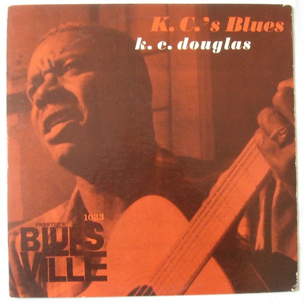 Image of Front Cover of LP - VG/VG - K.C. DOUGLAS, K.C.'s Blues (Prestige Bluesville; 1023, US 1964 Reissue, Pasteback Sleeve), Strong VG throughout. Sleeve has a faded spine and a surface tear to reverse but is otherwise very nice. Disc has only a few light marks.,  - 2316551C