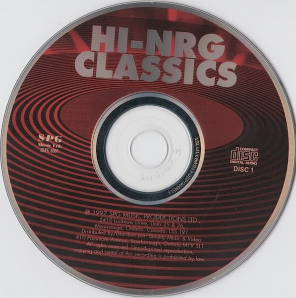 Image of Label Cover of 2xCD - VG+/VG+ - VARIOUS, Hi-NRG Classics (SPG Music Ltd.; SPG 6001, Canada 1997, Double CD Case), ,  - 2316511C