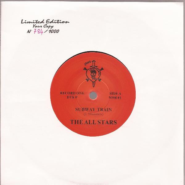 Image of Label Cover of 2x7" - VG+/EX - THE ALL STARS LIVING DEAD FEATURING JOHNNY THUNDERS, Live At The Speakeasy London 18/02/78 (NDR ; NDR 01/02, France 1990s, Gatefold Folder Sleeve, Numbered Inner), Limited Edition No 920/1000, Slight Stain And Writing On Unnumbered Inner,  - 2326193E