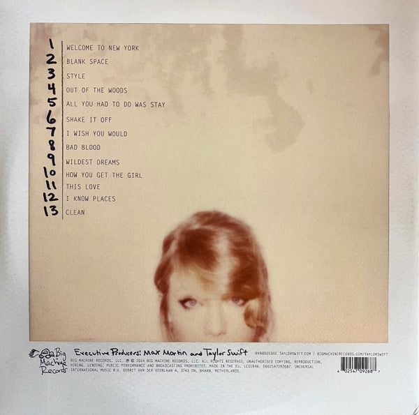 Image of Back Cover of 2xLP - VG+/VG - TAYLOR SWIFT, 1989 (Big Machine Records; 0602547092687, Europe 2018 reissue, Gatefold, GZ Media Pressing), Some light storage wear to sleeve. ,  - 2326329E
