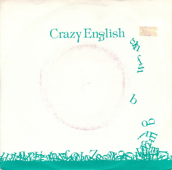 Image of Front Cover of 7" - VG/VG - CRAZY ENGLISH, Crazy English / Lose Or Win (Cherry Hinton ; CH 001, UK 1982, Picture Sleeve), Strong VG,  - 2326190E