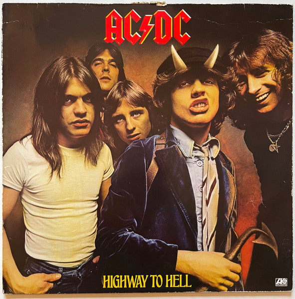 Image of Front Cover of LP - VG/VG+ - AC/DC, Highway To Hell (Atlantic; ATL 50 628, Germany Reissue, Early 80s Reissue. Embossed W On Sleeve), Surface marks. Light edge wear, creasing and small tearing to opening edge. ,  - 2346320S