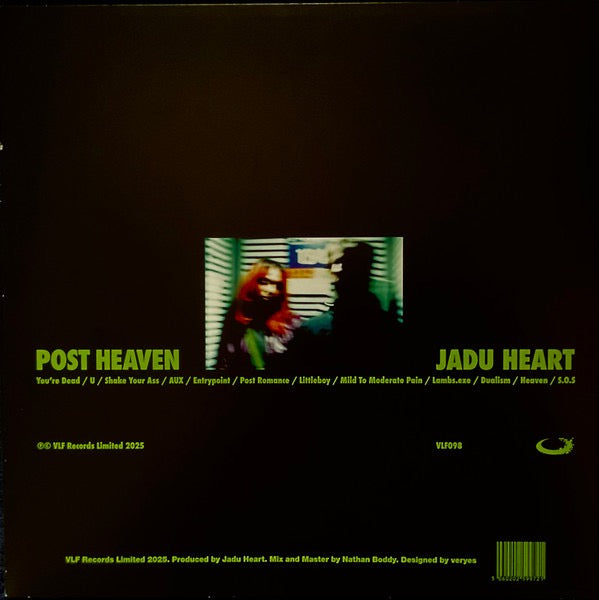 Image of Back Cover of LP - VG+/VG - JADU HEART, Post Heaven (VLF Records Limited; VLF098, UK 2025, Printed Plastic Sleeve, Poster), 298921E1/A 02226179.298921E2/A 02226176.,  - 2416032C
