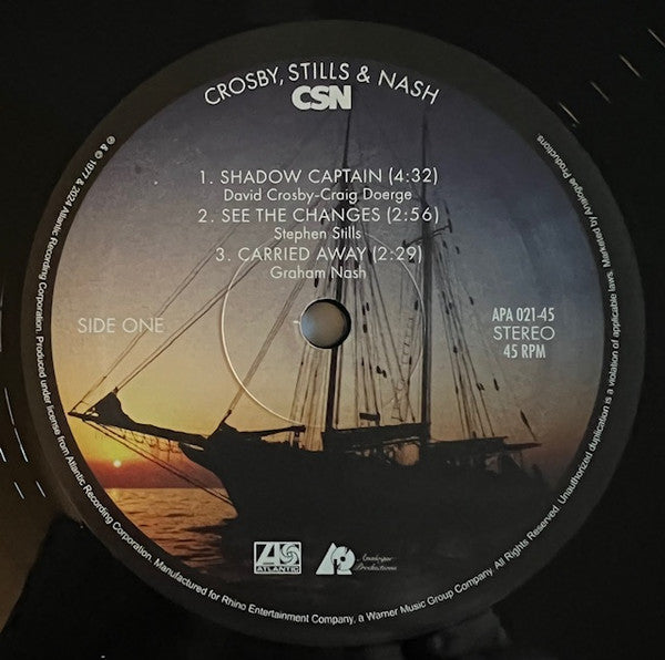 Image of Label Cover of LP - EX/M - CROSBY, STILLS & NASH, CSN (Analogue Productions; APA 021-45, US 2025, Second Laughing Sleeve, Inner), Still SEALED In Stickered Plastic,  - 2426038E