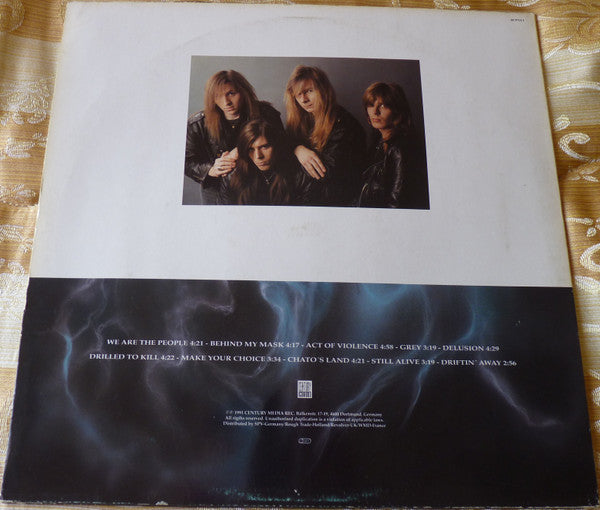 Image of Back Cover of LP - VG/G+ - POLTERGEIST, Behind My Mask (Century Media; LP 08-9715-1, Europe 1991, Inner), ,  - 2426010E