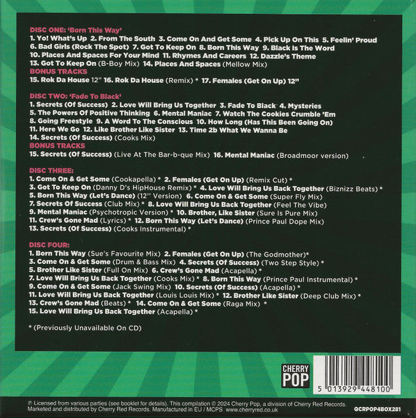 Image of Back Cover of 5xCD - VG+/VG+ - COOKIE CREW*, Pick Up On This 1987-1992 (Cherry Pop; QCRPOP4BOX281, UK 2024, Box Set, Booklet), ,  - 2436024E