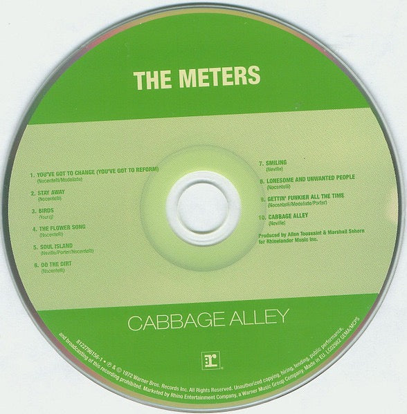 Image of Label Cover of 5xCD - VG+/VG - THE METERS, Original Album Series (Warner Bros. Records; 8122796156, Europe 2014, Slipcase), ,  - 3216302C