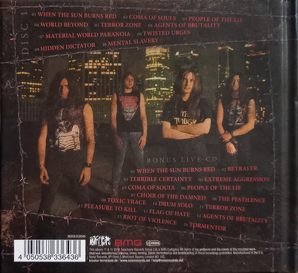 Image of Back Cover of 2xCD - VG+/VG+ - KREATOR, Coma Of Souls (Noise; NOISE2CD046, Europe 2018 Reissue, Reissue, Deluxe Edition, Mediabook), Light marks on one disc.,  - 2456025S